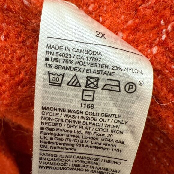 OLD NAVY Womens Sweater Plus Size 2X Orange Rust Crew Neck Knit Pullover - Picture 6 of 6